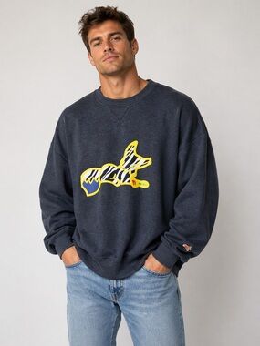 Akoo Charcoal Sweatshirt with Vibrant Graphic Like New 3xl